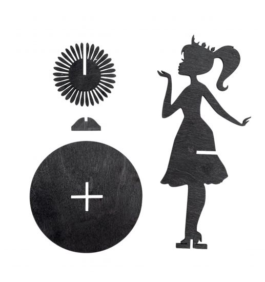 DanDiBo Serviettenhalter Schwarz Vintage aus Holz 28 cm Serviettenständer Mädchen Prinzessin 96397 Freistehständer Tischtuchspender