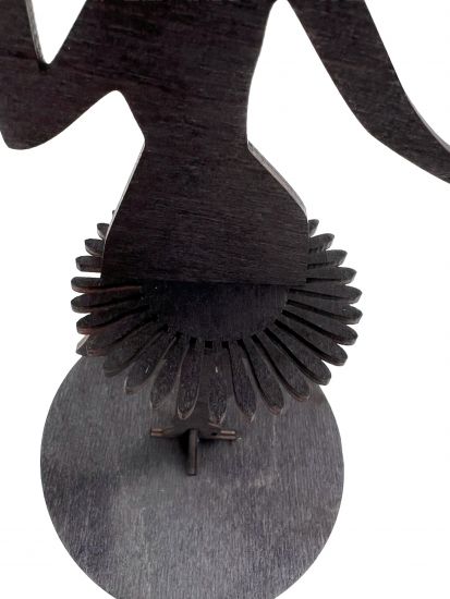 DanDiBo Serviettenhalter Schwarz Vintage aus Holz 28 cm Serviettenständer Mädchen Prinzessin 96397 Freistehständer Tischtuchspender