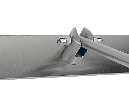 Preview: DanDiBo Sonnenuhr Edelstahl für die Wand 70 cm Rostfrei 96206 Ausrichtbar Wetterfest Gartenuhr Modern Metall