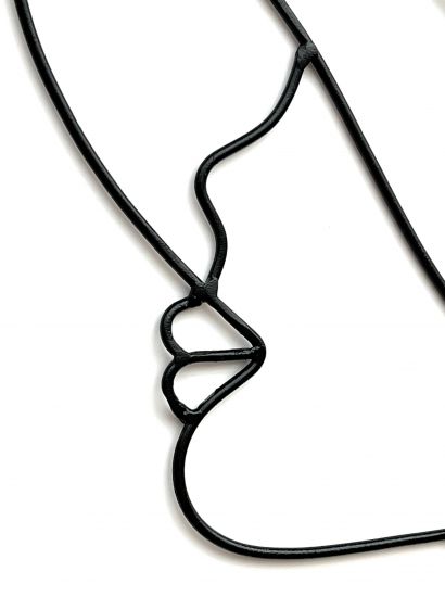 Preview: DanDiBo Wandteelichthalter Metall Schwarz 50 cm Dame Wandkerzenhalter 96324 Teelichthalter Wand Teelicht Wandleuchter