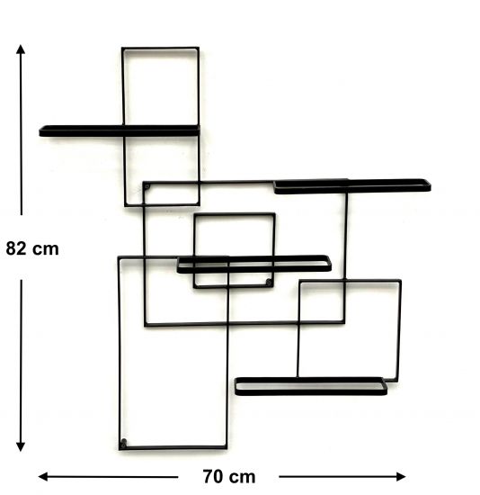 Preview: DanDiBo Weinregal Metall Schwarz Black Line Flaschenständer Flaschenregal Flaschenhalter Wandregal