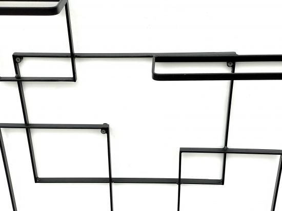 Preview: DanDiBo Weinregal Metall Schwarz Black Line Flaschenständer Flaschenregal Flaschenhalter Wandregal