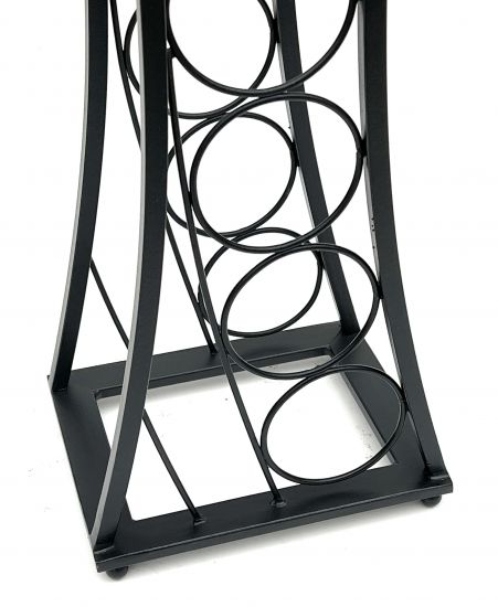 DanDiBo Weinregal Metall Schwarz Stehend Mika 80 cm 96536 Flaschenregal Flaschenständer Flaschenhalter Schmal Modern