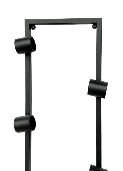 Preview: DanDiBo Weinregal Wand Metall Schwarz Flaschenregal Flaschenständer Flaschenhalter für 6 Flaschen Schmal Modern Design