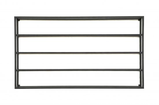 Preview: DanDiBo Weinregal Metall Wand 100 cm Schwarz Flaschenregal 96239 Flaschenhalter Wandmontage Modern Wandhalter Wandregal für 15 Flaschen