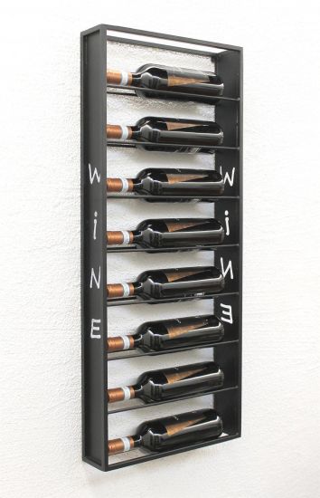 Weinregal Wand Metall Schwarz Sofie Flaschenständer Flaschenregal Flaschenhalter Weinflaschenregal