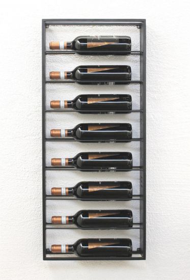 Preview: Weinregal Wand Metall Schwarz Sofie Flaschenständer Flaschenregal Flaschenhalter Weinflaschenregal