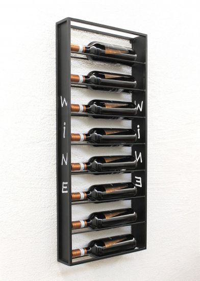 Weinregal Wand Metall Schwarz Sofie Flaschenständer Flaschenregal Flaschenhalter Weinflaschenregal