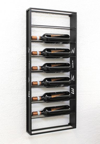 Weinregal Wand Metall Schwarz Sofie Flaschenständer Flaschenregal Flaschenhalter Weinflaschenregal