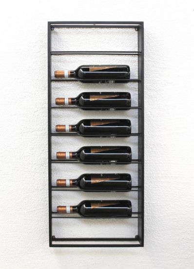 Weinregal Wand Metall Schwarz Sofie Flaschenständer Flaschenregal Flaschenhalter Weinflaschenregal