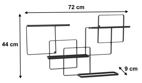 Preview: DanDiBo Weinregal Wand Metall Schwarz Wine Line Flaschenregal Flaschenständer Flaschenhalter für 4 Flaschen Schmal Modern Design