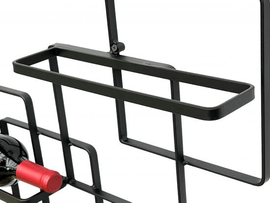 Preview: DanDiBo Weinregal Wand Metall Schwarz Wine Line Flaschenregal Flaschenständer Flaschenhalter für 4 Flaschen Schmal Modern Design