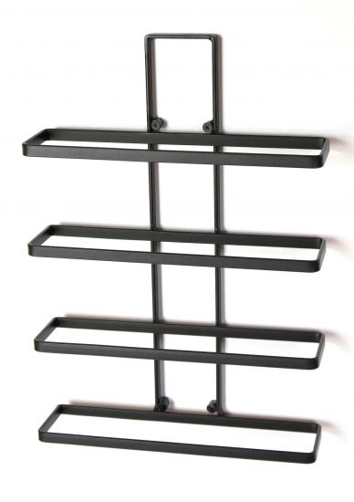 Weinregal aus Metall in Schwarz für die Wandmontage 4-Wine erweiterbar Flaschenständer Flaschenregal Flaschenhalter