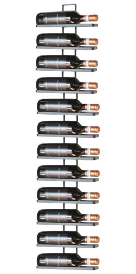 Weinregal aus Metall in Schwarz für die Wandmontage 4-Wine 2er Set erweiterbar Flaschenständer Flaschenregal Flaschenhalter