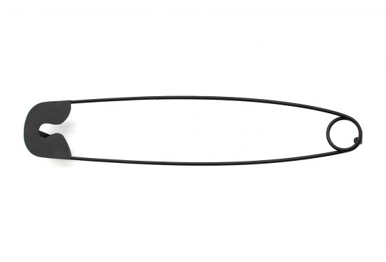 Preview: DanDiBo Design Handtuchhalter Handtuchstange Sicherheitsnadel 62 cm Garderobe Wand Büro Schwarz Metall Flur DIY