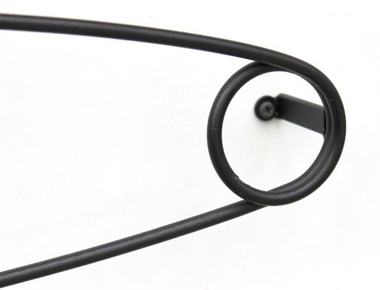 DanDiBo Design Handtuchhalter Handtuchstange Sicherheitsnadel 62 cm Garderobe Wand Büro Schwarz Metall Flur DIY