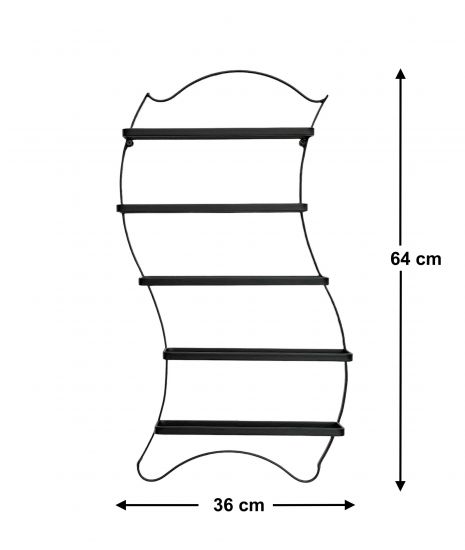 Preview: DanDiBo Weinregal Metall Schwarz Wand erweiterbar für 5 Flaschen Lento Flaschenregal 96269 Flaschenständer Weinflaschenhalter Flaschenhalter