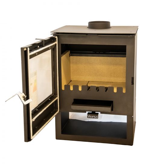 Preview: Kaminofen Holz Rheia Holzofen 5 kW Kamin Ofen Dauerbrandofen Werkstattofen Schwedenofen Hüttenofen Heizofen