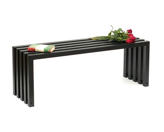 DanDiBo Gartenbank Metall Massiv Wetterfest Schwarz 120 cm Sitzbank Modern 96245 Ida Parkbank Eisen