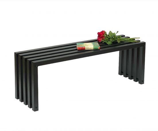 DanDiBo Gartenbank Metall Massiv Wetterfest Schwarz 120 cm Sitzbank Modern 96245 Ida Parkbank Eisen