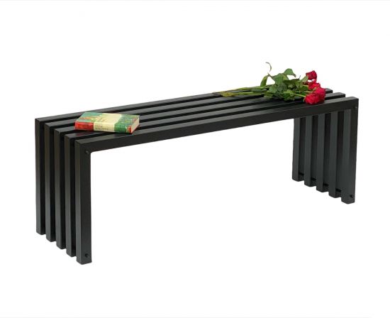 DanDiBo Gartenbank Metall Massiv Wetterfest Schwarz 120 cm Sitzbank Modern 96245 Ida Parkbank Eisen