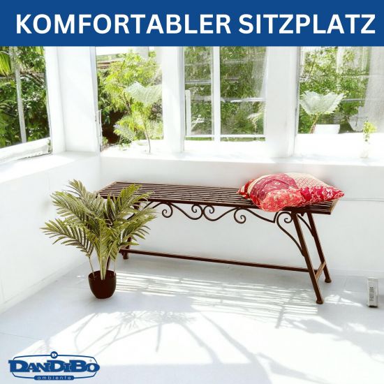 Bench Seat "CUCCIU-XL" B-120cm 077824 Garden bench made from metal Garden furniture