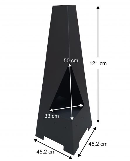Preview: Gartenofen Faiko 4 Terrassenofen 120 cm Kamin Holzofen 25429 Feuersäule Gartenkamin modern hitzebeständig