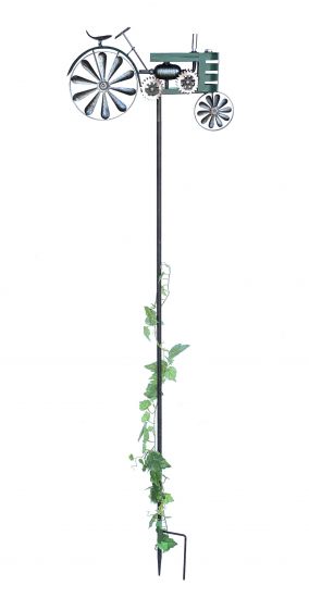 DanDiBo Gartenstecker Metall Traktor XL 160 cm Trecker Grün 96106 Windspiel Windrad Wetterfest Gartendeko Garten Gartenstab Bodenstecker