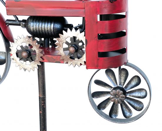 Preview: DanDiBo Gartenstecker Metall Traktor XL 160 cm Trecker Rot 96105 Windspiel Windrad Wetterfest Gartendeko Garten Gartenstab Bodenstecker