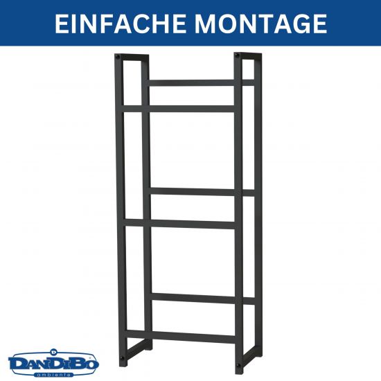 DanDiBo Getränkekistenregal 3 Kisten Schmal Metall Stehend 96599 Kistenregal Getränkekistenhalter 47 cm Getränkeregal