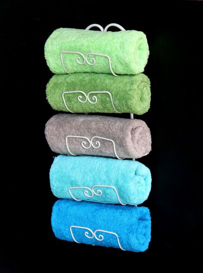 Preview: DanDiBo Handtuchhalter Wand Handtuchregal 081220 Wandmontage Antik Weiß Vintage Wandhandtuchhalter Bad Badezimmer