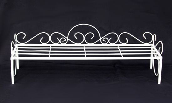 Preview: Blumenbank Mi Weiß Blumenständer 75cm Blumenregal Blumentreppe Pflanzentreppe Regal