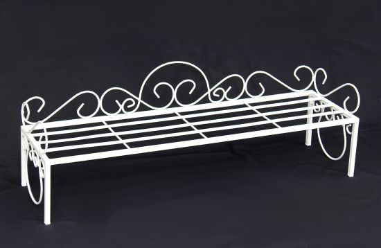 Preview: Blumenbank Mi Weiß Blumenständer 75cm Blumenregal Blumentreppe Pflanzentreppe Regal