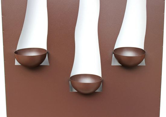 Preview: Wandleuchter Flamme 13333 Kerzenleuchter für 3 Kerzen Wandkerzenhalter aus Metall Kerzenhalter