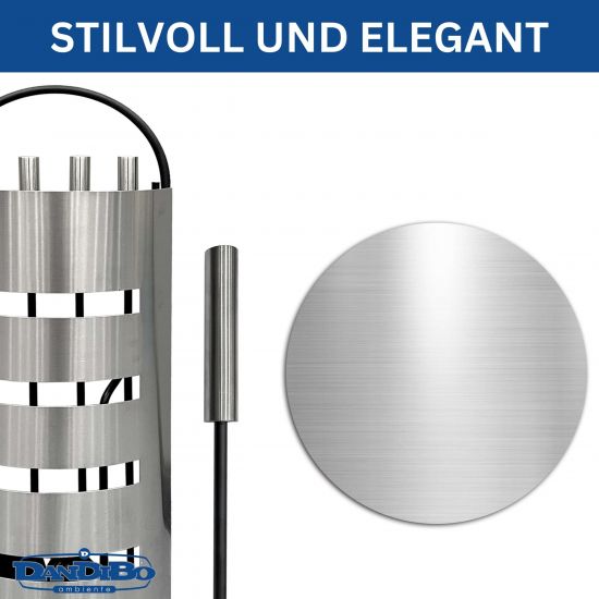DanDiBo Kaminbesteck Modern Edelstahl 5 Teilig Set 96615 Kaminset Kamingarnitur Ofenbesteck