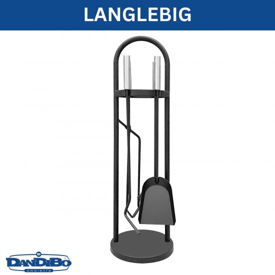 DanDiBo Kaminbesteck Modern Schwarz 5 Teilig Set 96573 Kaminset Kamingarnitur Ofenbesteck