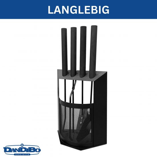 DanDiBo Kaminbesteck Schwarz Modern 5 Teilig Set 96616 Kaminset Kamingarnitur Ofenbesteck