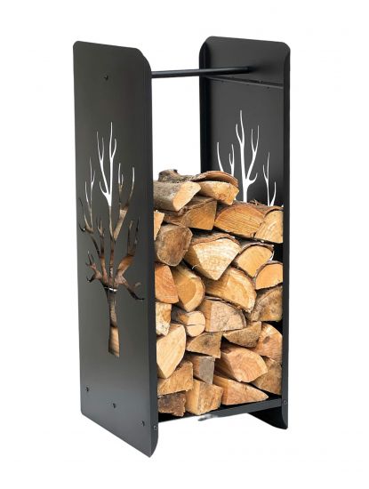 Preview: Kaminholzregal 10-1470 Kaminholzständer 100 cm Holzkorb Kaminholzhalter Holzregal