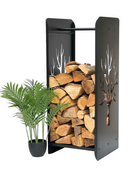 Firewood rack 10-1470 Fireplace wood rack 100 cm Wood basket Fireplace wood holder Wood rack