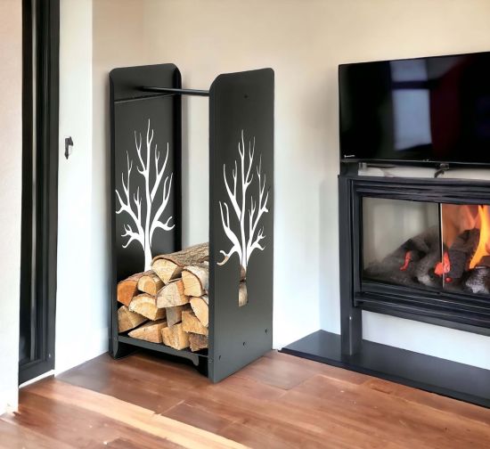 Firewood rack 10-1470 Fireplace wood rack 100 cm Wood basket Fireplace wood holder Wood rack