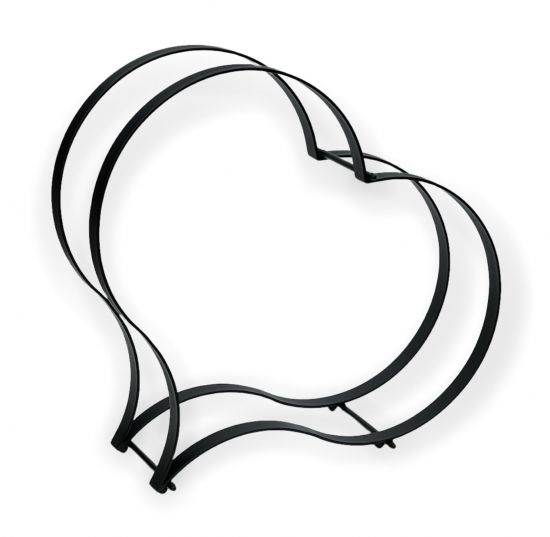 DanDiBo Kaminholzregal Innen Metall Schwarz Kaminholzständer Herz 96322 Holzkorb Kaminholzhalter Feuerholzregal Holzregal