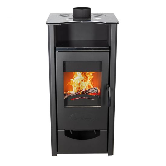 Preview: Kaminofen ABC Quadro Inox Holzofen 9,5 kW mit Mehrfachbelegung Kamin Ofen Holz Holzofen Werkstattofen Heizofen