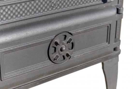 Kaminofen Gusseisen Herdplatte Kochfeld Ofen Antik Holz Guca Lava Holzofen Klein 12,5 kW Kamin Gusseisenofen Dauerbrandofen Werkstattofen Hüttenofen Heizofen