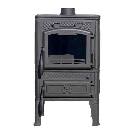 Kaminofen Gusseisen Herdplatte Kochfeld Ofen Antik Holz Guca Lava Holzofen Klein 12,5 kW Kamin Gusseisenofen Dauerbrandofen Werkstattofen Hüttenofen Heizofen