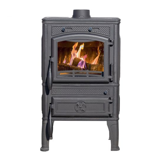 Preview: Kaminofen Gusseisen Herdplatte Kochfeld Ofen Antik Holz Guca Lava Holzofen Klein 12,5 kW Kamin Gusseisenofen Dauerbrandofen Werkstattofen Hüttenofen Heizofen