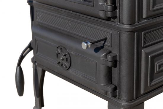 Kaminofen Gusseisen Herdplatte Kochfeld Ofen Antik Holz Guca Lava Holzofen Klein 12,5 kW Kamin Gusseisenofen Dauerbrandofen Werkstattofen Hüttenofen Heizofen