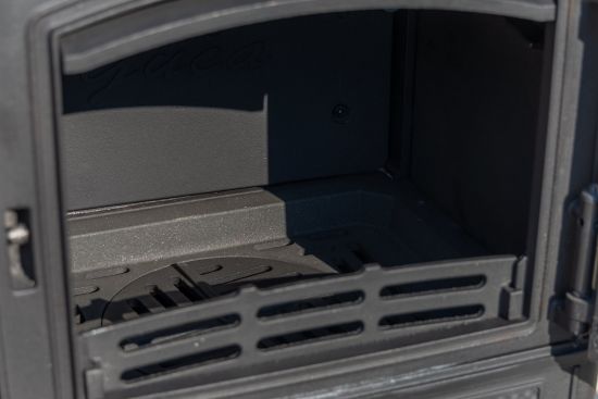 Kaminofen Gusseisen Herdplatte Kochfeld Ofen Antik Holz Guca Lava Holzofen Klein 12,5 kW Kamin Gusseisenofen Dauerbrandofen Werkstattofen Hüttenofen Heizofen