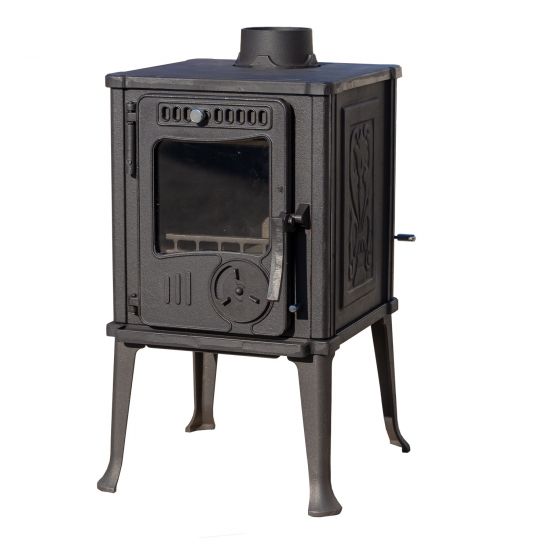 Kaminofen Gusseisen Ofen Antik Holz Guca Iskra Holzofen Klein 6 kW Kamin Gusseisenofen Dauerbrandofen Werkstattofen Hüttenofen Heizofen