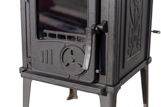 Kaminofen Gusseisen Ofen Antik Holz Guca Iskra Holzofen Klein 6 kW Kamin Gusseisenofen Dauerbrandofen Werkstattofen Hüttenofen Heizofen
