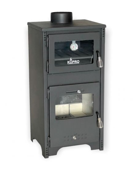 Kaminofen mit Backfach und Herdplatte Ever 2 Holzofen 7,85 kW Kamin Ofen Holz Werkstattofen Hüttenofen Heizofen